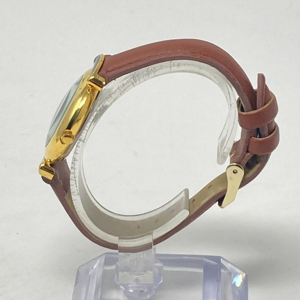 Forelli Watch Women 31mm Gold Tone Blue Dial Domed Crystal New Battery 8.5